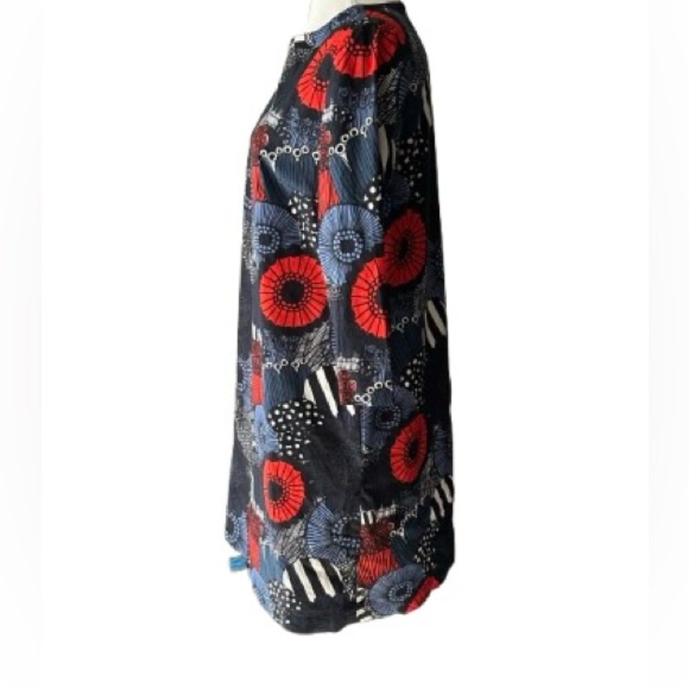 Marimekko Unelma Dress Siirtolapuutarha Pattern Red Black Blue Midi Shift 38 6 - Picture 8 of 12